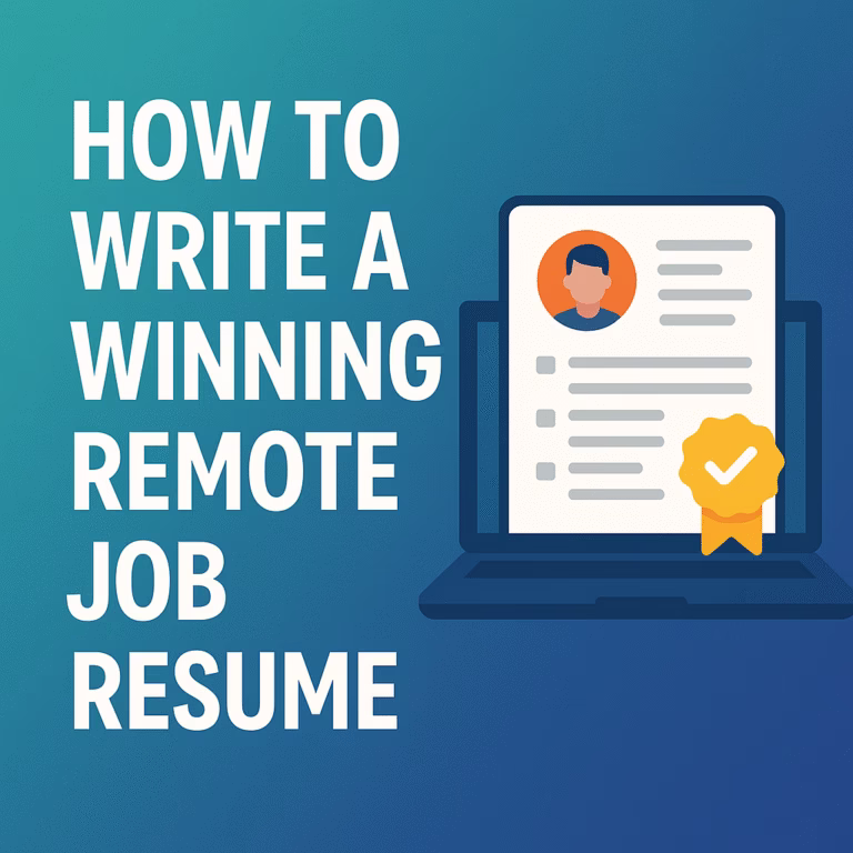 How to Write a Winning Remote Job Resume